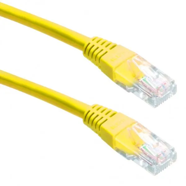 Патч-корд Cablexpert PP12-0.5M/Y, UTP, литий, 50u, штекер із фіксатором, 0.5 м, жовтий