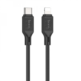 Кабель HOCO X90 Cool silicone PD charging data cable for iP Black — Type-C to iP