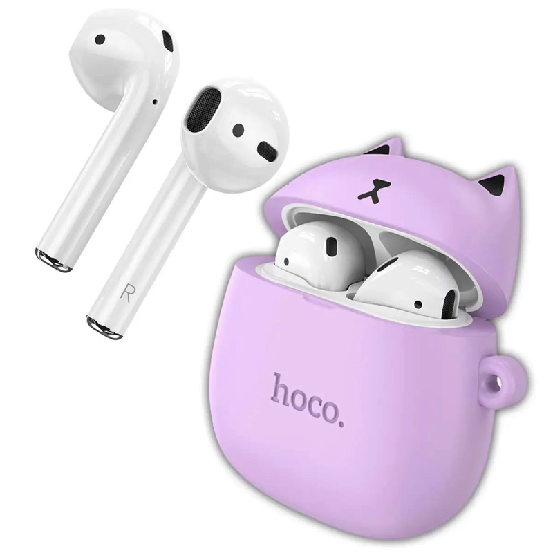 Бездротові навушники TWS HOCO EW45 True wireless stereo headset Lilac Cat — Вкладиші TWS — фото 2