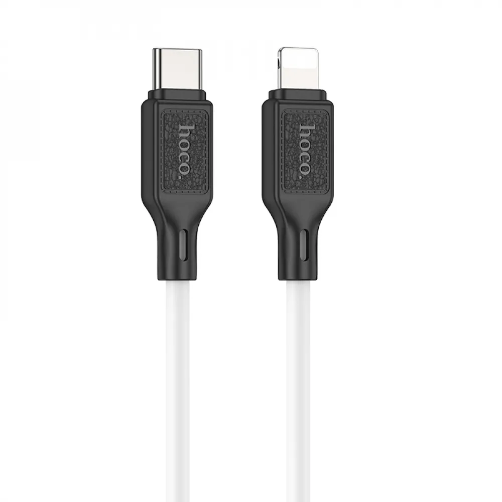Кабель HOCO X90 Cool silicone PD charging data cable for iP White — Type-C to iP
