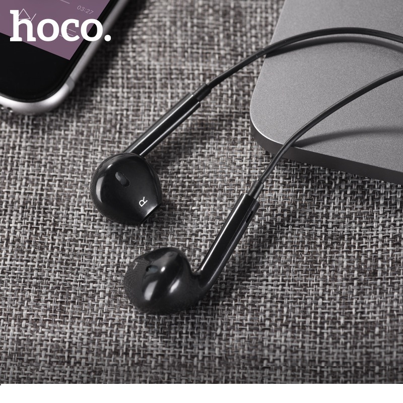 Навушники дротові HOCO M101 Crystal (3.5mm) Black — Вкладиші дротові — фото 3