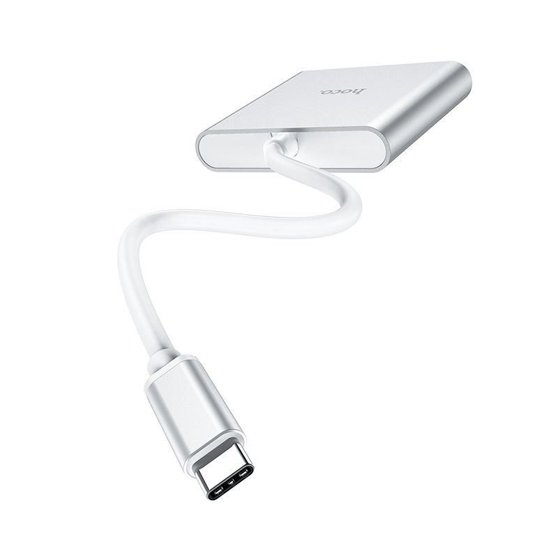 USB-хаб HOCO HB14 Easy use Type-C adapter(Type-C to USB3.0+HDMI+PD) Silver — Хаби — фото 5