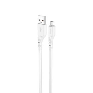 Кабель HOCO X97 Crystal color silicone charging data cable Micro white — USB to Micro