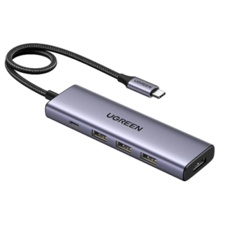 USB-хаб Ugreen CM511 USB-C to Hdmi+2xUSB 3.2+2xUSB-C 3.2+PD Power