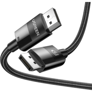 Кабель Ugreen DP114 DP 1.4 Male to Male Plastic Case Braided Cable 3m Black