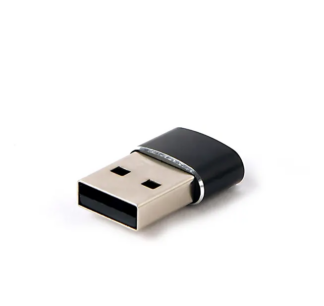 Переходник USB 2.0, A-папа/C-мама, алюминий Cablexpert A-USB2-Amcf-02