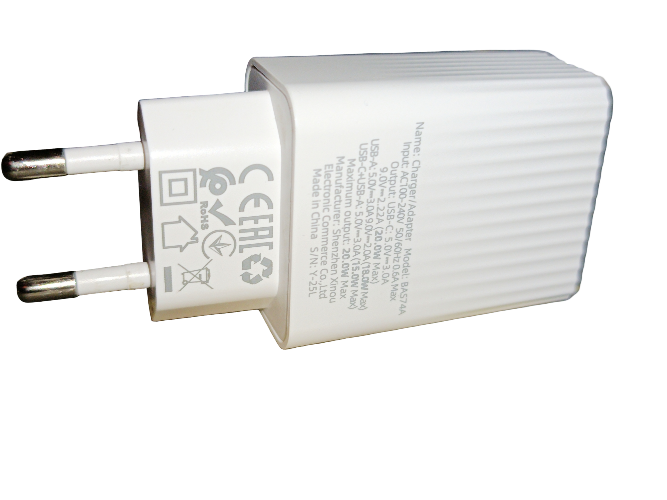 Мережевий зарядний пристрій Borofone BAS74A Source PD20W+QC3.0 charger (EU) Black