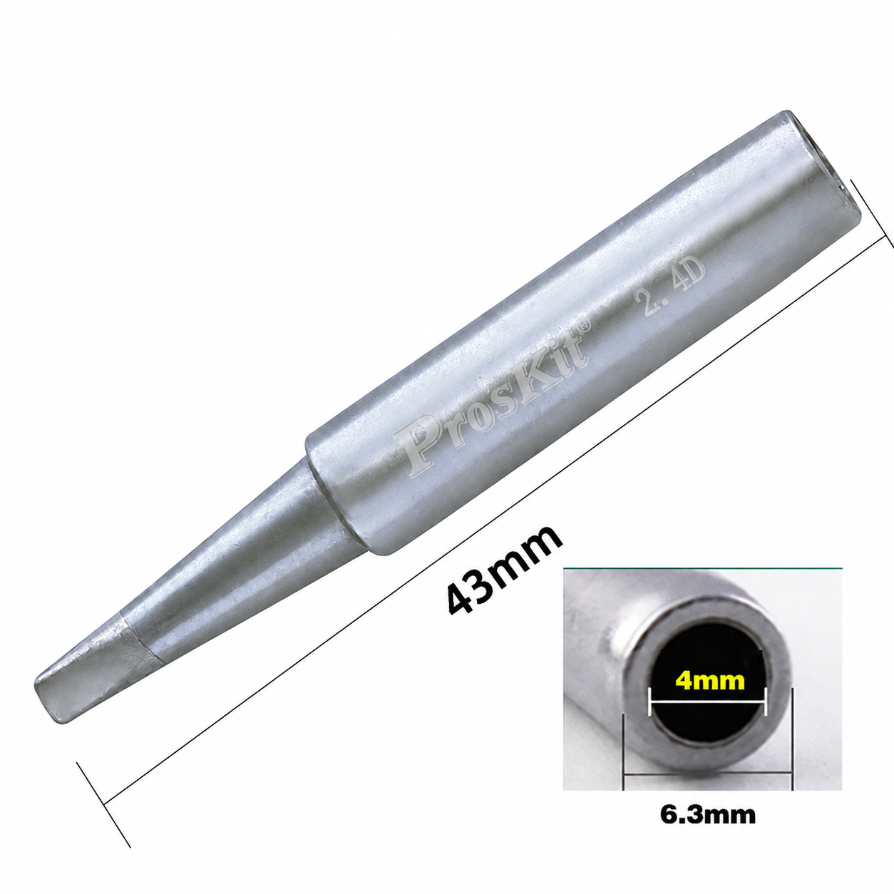 Жало паяльное Pro'sKit 5SI-216N-2.4D 2,4 мм