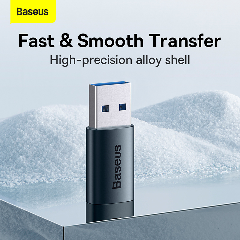 Адаптер Baseus Ingenuity Series Mini OTG Adaptor USB 3.1 to Type-C Blue — фото 11