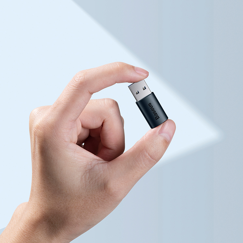 Адаптер Baseus Ingenuity Series Mini OTG Adaptor USB 3.1 to Type-C Blue — фото 9