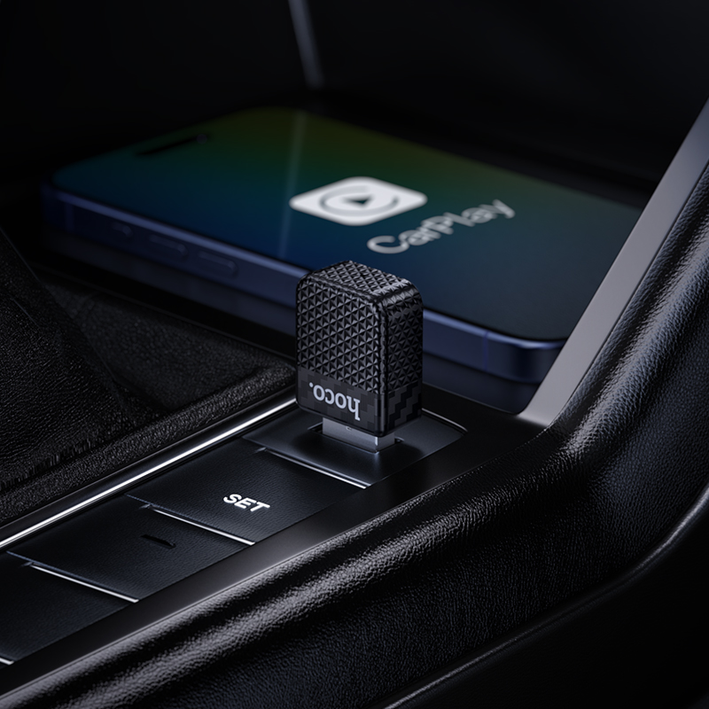 Адаптер CarPlay HOCO HU3 Tony car wireless CarPlay adapter Black — фото 8