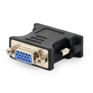 Адаптер DVI (24+5 пін)/VGA, M/F HD (3 ряди) Cablexpert A-DVI-VGA-BK