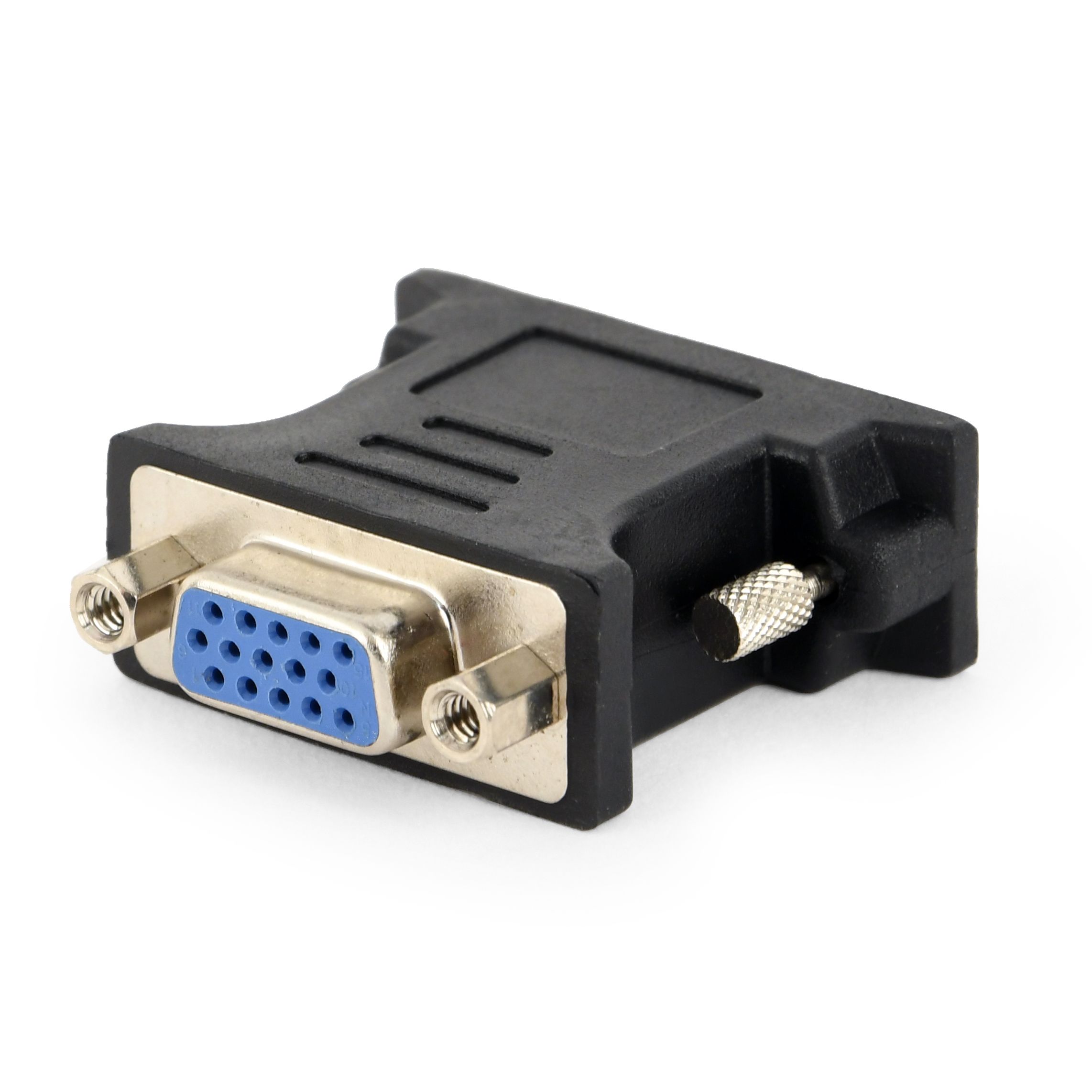 Адаптер DVI (24+5 пін)/VGA, M/F HD (3 ряди) Cablexpert A-DVI-VGA-BK