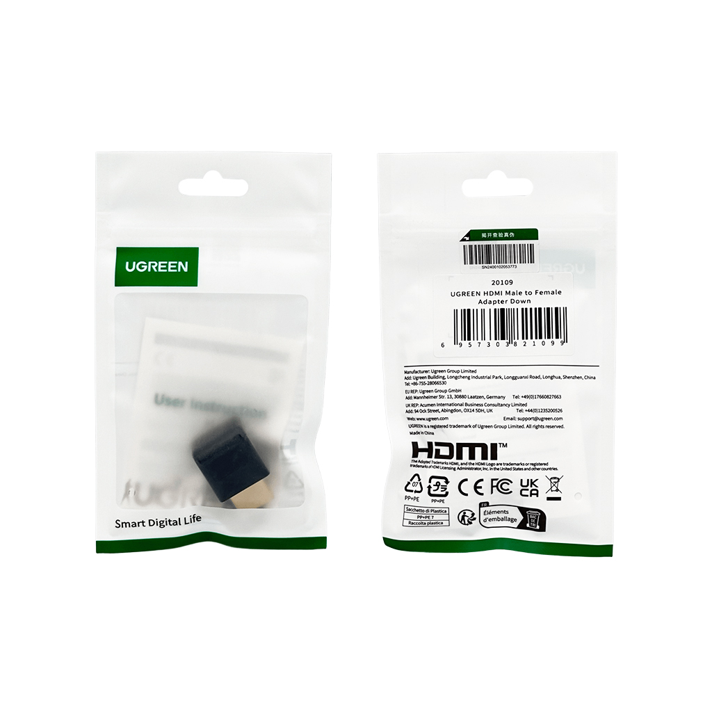 Адаптер Hdmi UGREEN для кутового підключення 4K — фото 3