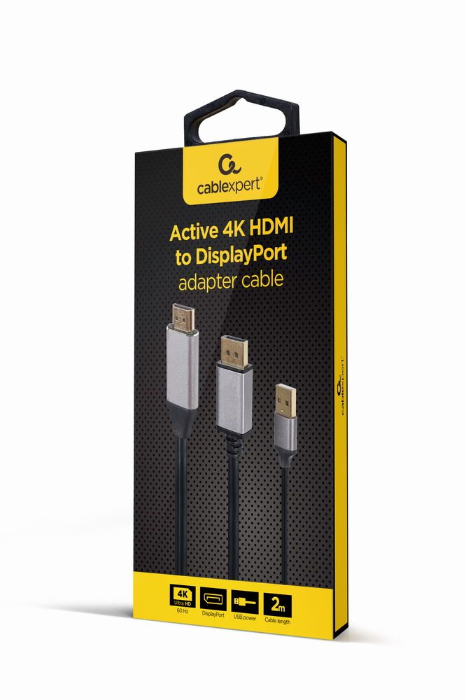 Адаптер-перехідник Hdmi на DisplayPort, 4K 60 Гц, 2 м Cablexpert — фото 3
