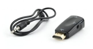 Переходник адаптер HDMI на VGA с стерео-аудио, упаковка блайзер Cablexpert