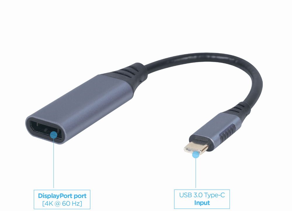 Адаптер-перехідник USB-C на DisplayPort, 4 К 60 Гц Cablexpert — фото 3