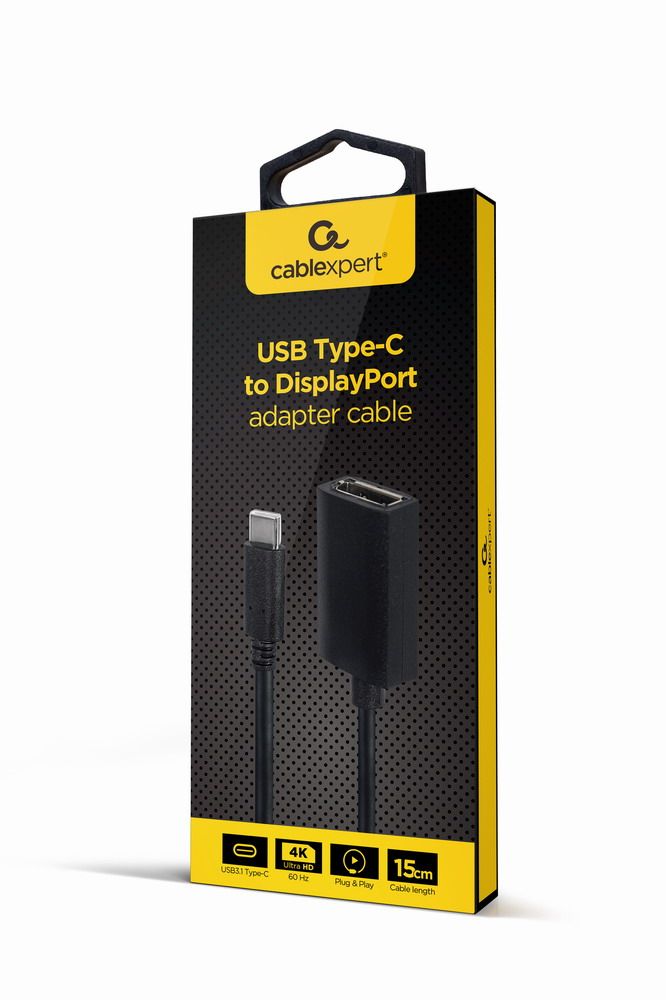 Адаптер-перехідник USB-C на DisplayPort 4 К@60Hz Cablexpert A-CM-DPF-02 — фото 3