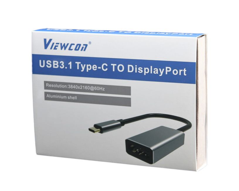 Адаптер-перехідник USB-C на DisplayPort, USB 3.1 Viewcon TE391 — фото 3