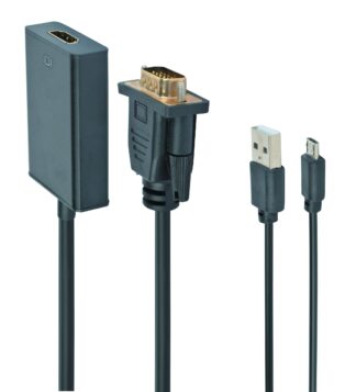 Адаптер-перехідник VGA на Hdmi зі звуком Cablexpert A-VGA-Hdmi-01