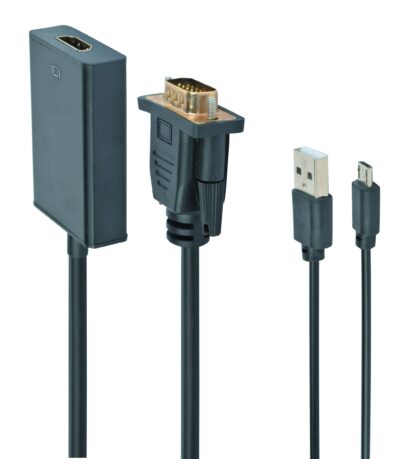Адаптер-перехідник VGA на Hdmi зі звуком Cablexpert A-VGA-Hdmi-01