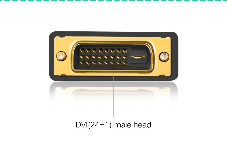 Адаптер UGREEN 20124 DVI 24+1 Male to HDMI Female Adapter (Black) (UGR-20124) — фото 5
