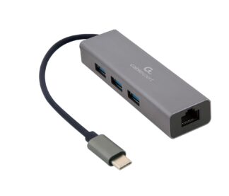 Адаптер, з USB-С на Gigabit Ethernet, 3 Ports USB 3.1 Gen1 (5 Gbps)