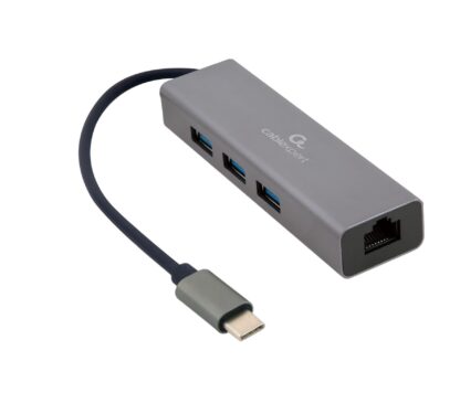 Адаптер, з USB-С на Gigabit Ethernet, 3 Ports USB 3.1 Gen1 (5 Gbps)