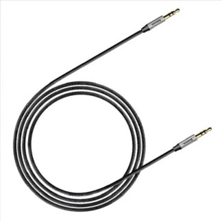 Аудіокабель Baseus M30 3.5mm male to 3.5mm male, nylon braid, 1m Silver+Black