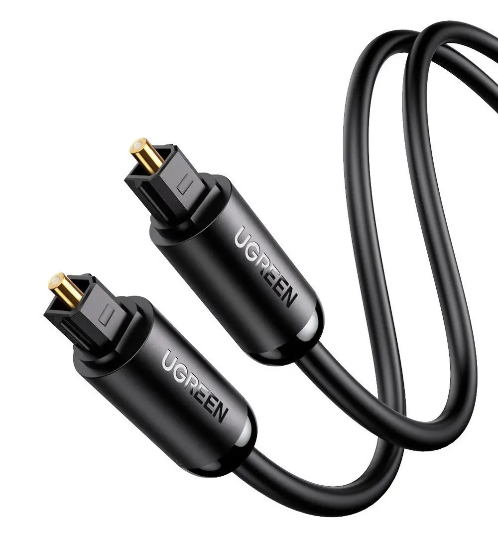 Аудіокабель UGREEN AV122 S/PDIF male to S/PDIF male, Toslink Optical Audio Cable, 2m Black