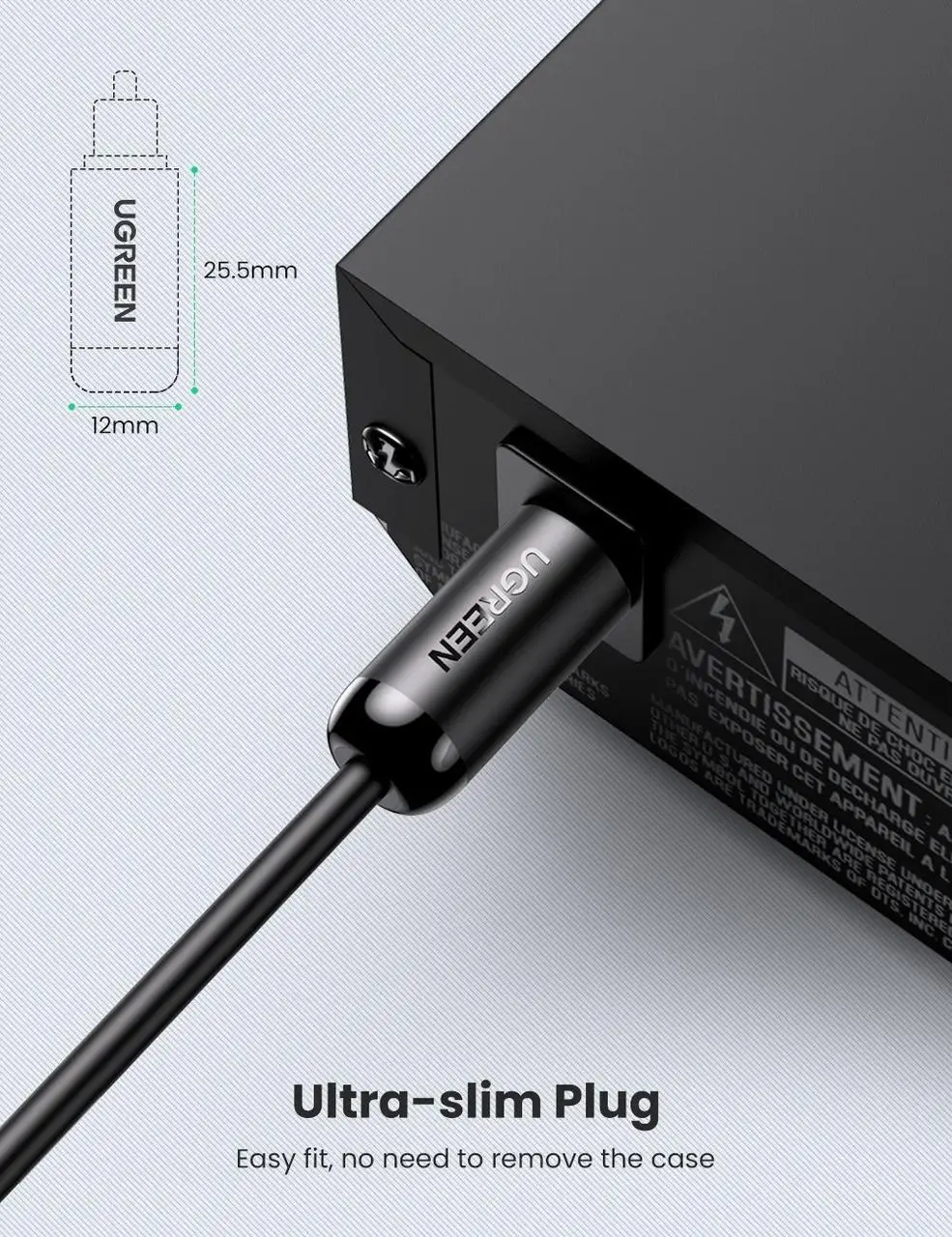 Аудіокабель UGREEN AV122 S/PDIF male to S/PDIF male, Toslink Optical Audio Cable, 2m Black — фото 7