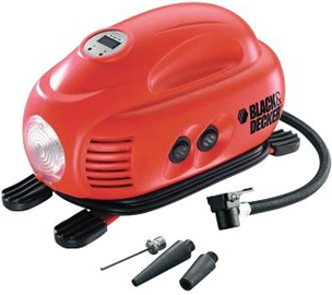 Автокомпресор Black+Decker ASI200 12 В з ліхтариком