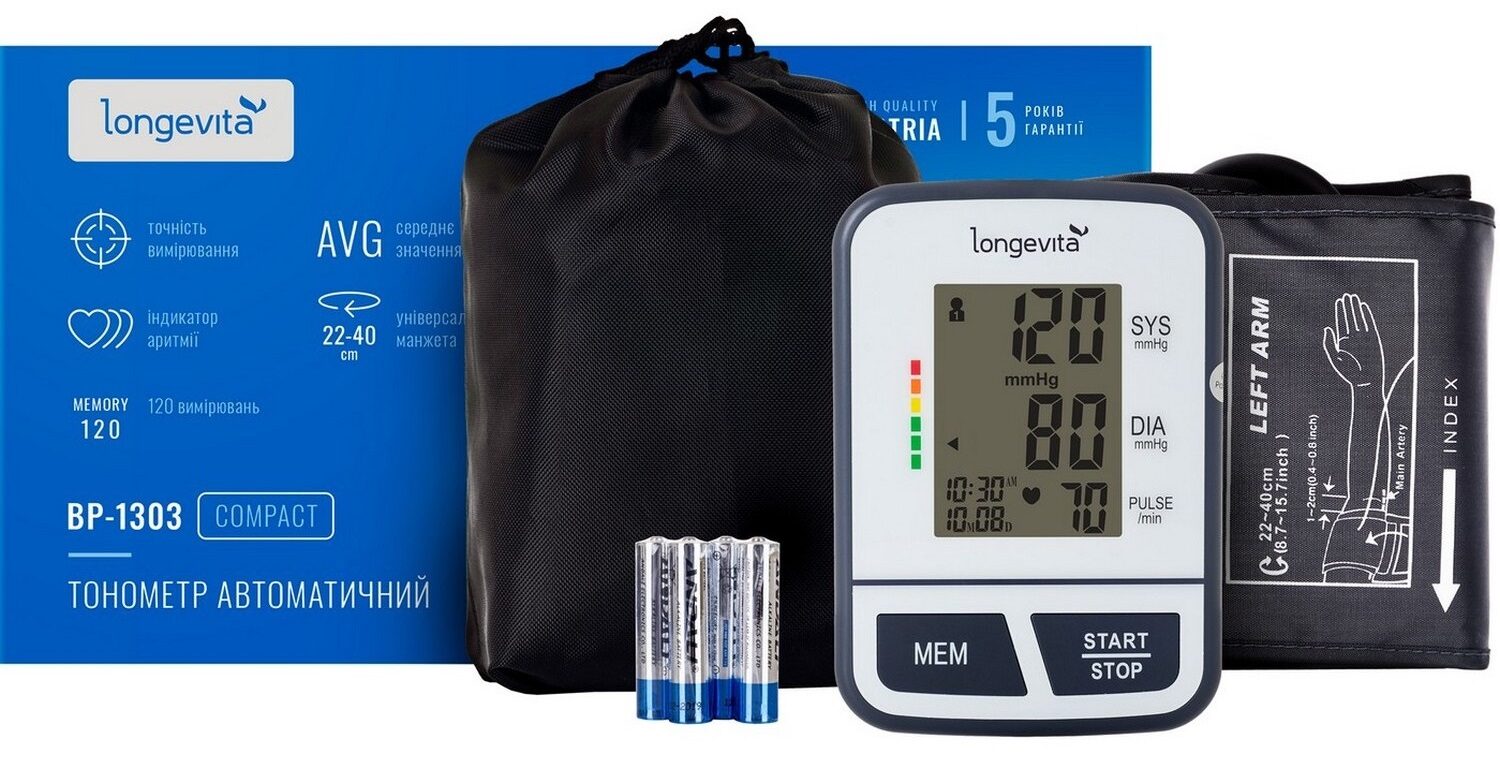 Автоматичний тонометр LONGEVITA BP-1303