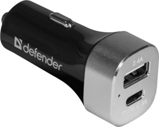 Автомобільний адаптер DEFENDER UCG-01 з USB та TypeC