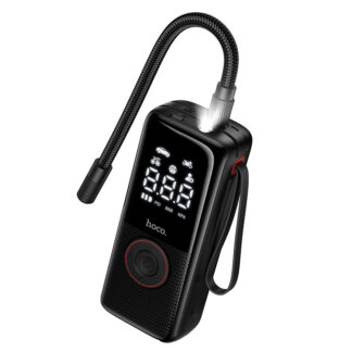 Автомобільний насос HOCO ZP18 Enlighten portable smart air pump Black