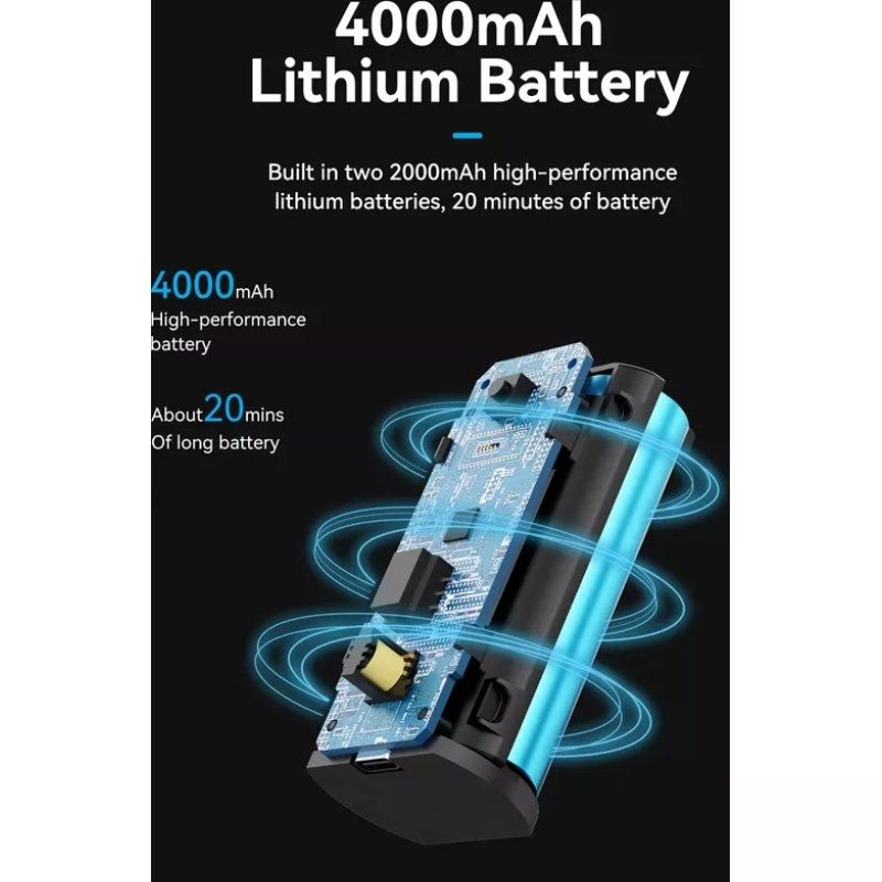 Автомобільний пилосос Vention Cordless Car Vacuum Cleaner Foldable Type Blue — фото 6