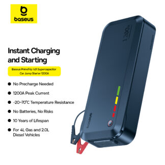 Автомобільний пуско-зарядний пристрій Baseus PrimeTrip VJ1 Supercapacitor Car Jump Starter 1200A Cosmic Black — фото 7