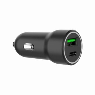 Автомобільний зарядний пристрій, 1xUSB-A (18W QC3.0)+ 1xUSB-C (20W