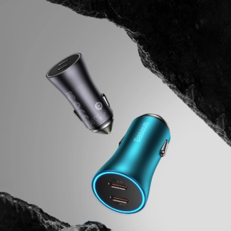 Автомобільний зарядний пристрій Baseus Golden Contactor Pro Dual Fast Charger Car Charger C+C 40W Blue — фото 8