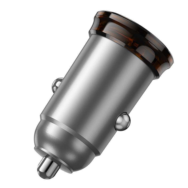 Автомобільний зарядний пристрій HOCO NZ16B Rigorous PD45W(2C) car charger Metal Grey — фото 5