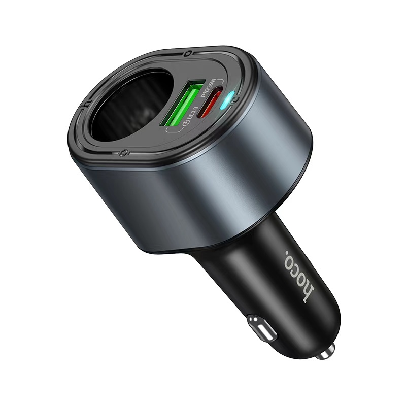 Автомобільний зарядний пристрій HOCO Z56 Friend PD35W+QC3.0 cigarette lighter car charger Black — фото 4