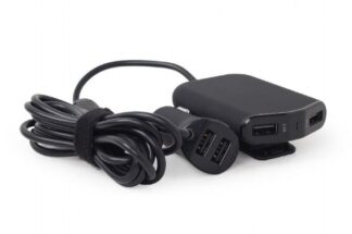 Автомобільний зарядний пристрій USB, 4 порти, 9.6 А EnerGenie