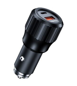 Автомобільний зарядний пристрій, USB-A/USB-C, 63 Вт, QC3.0/PD/PPS