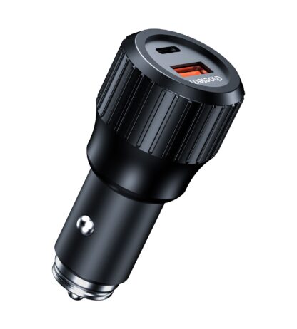Автомобільний зарядний пристрій, USB-A/USB-C, 63 Вт, QC3.0/PD/PPS