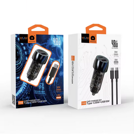 Автомобільний зарядний пристрій WUW T103C PD 30W +QC 3.0 — фото 3
