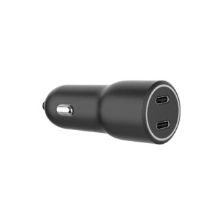 Автомобільний ЗП, 2xUSB-C (PD 20W), чорний Gembird TA-UC-C2PD40-CAR-01