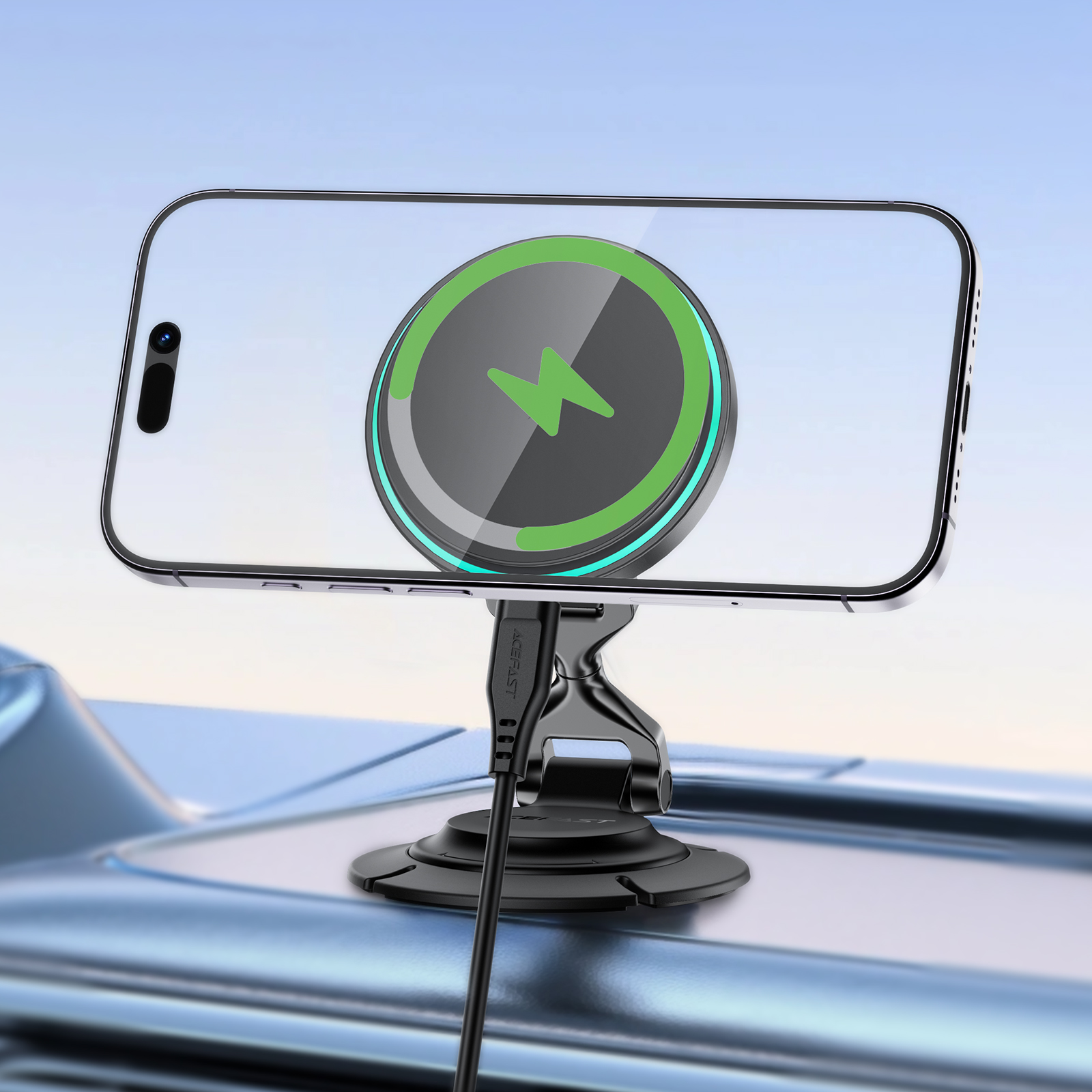 Автотримач ACEFAST D65 для iPhone з бездротовою зарядкою MagSafe — фото 8