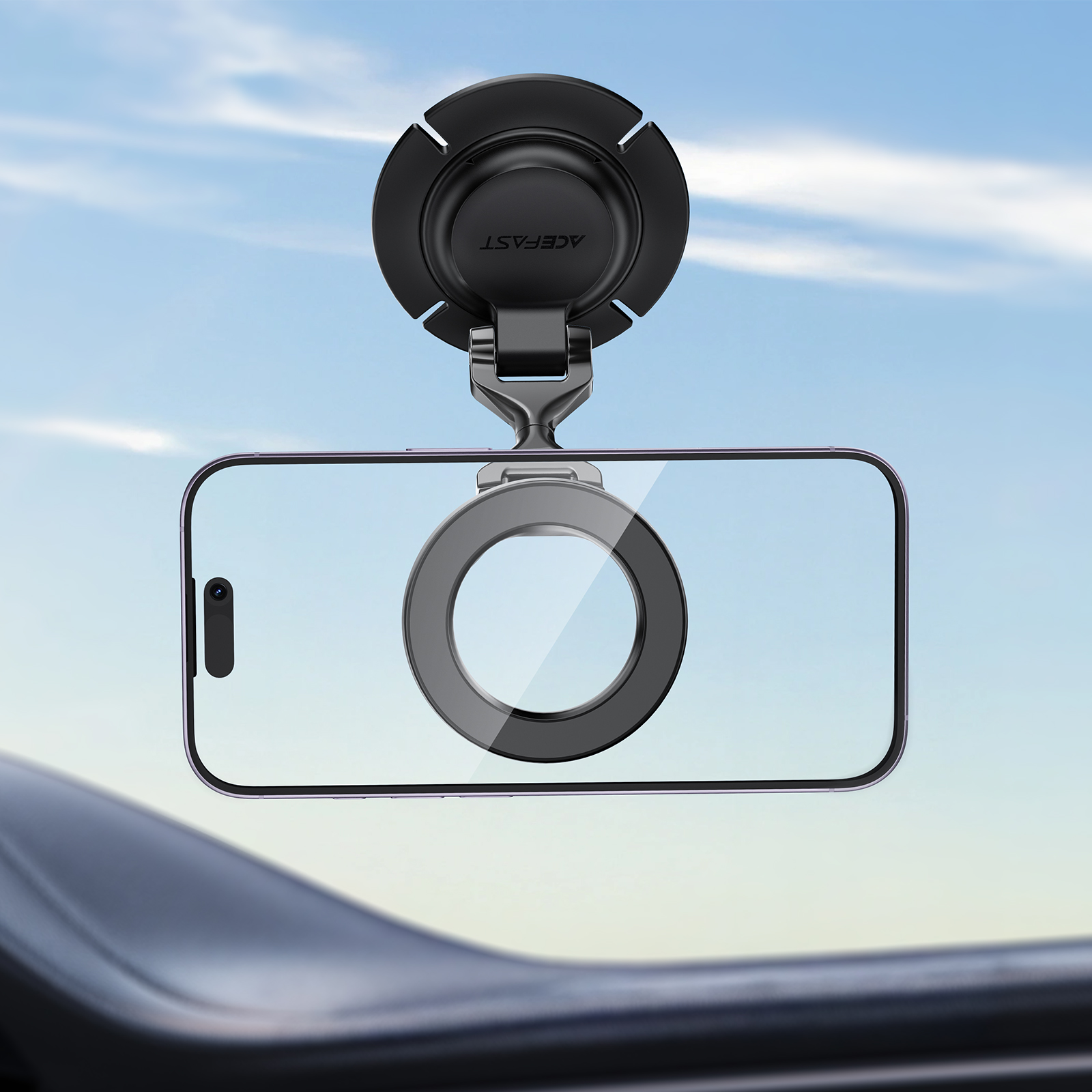 Автотримач ACEFAST D65 для iPhone з бездротовою зарядкою MagSafe — фото 9