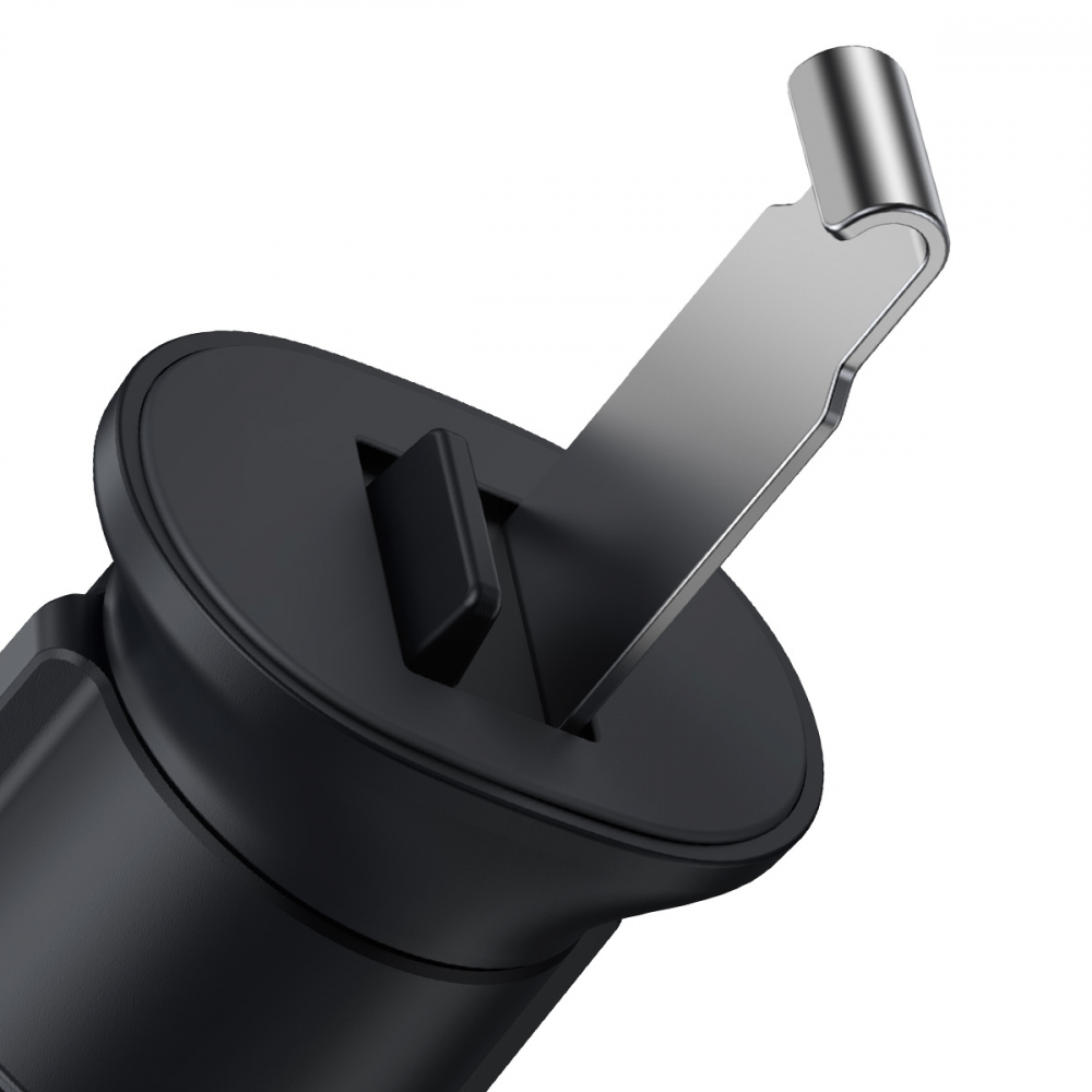 Автотримач для телефона Baseus Metal AgeⅡ Gravity Car Mount(Air Outlet Version)Black — фото 7