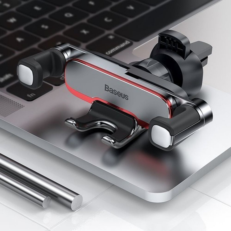 Автотримач для телефона Baseus Mr Hui Gravity Car Mount Silver — фото 7